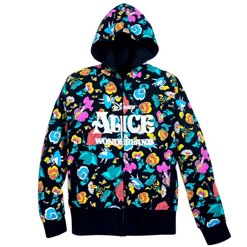 Disney Alice in Wonderland zip up hoodie with front pockets